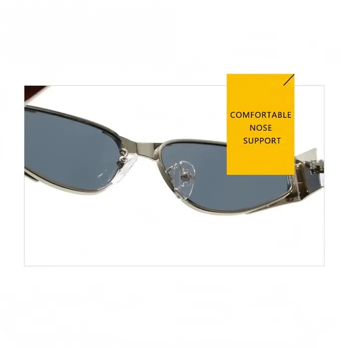 Lunettes de soleil métalliques carrées tendance pour hommes et femmes