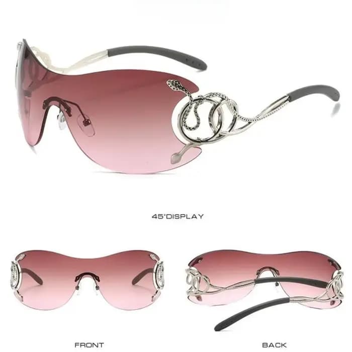 Lunettes de soleil sans monture Y2k pour femme