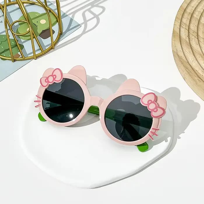 Lunettes de soleil d'été ornées d'arc pour filles