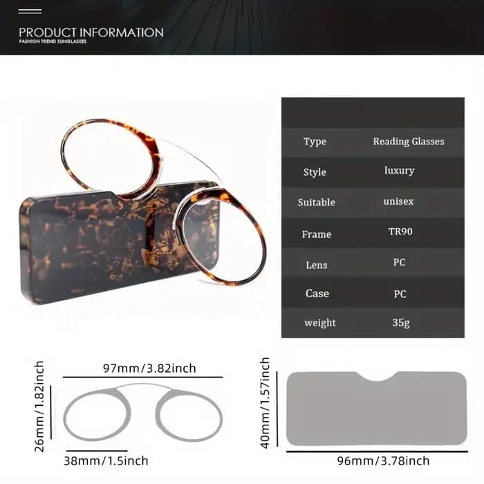 Mini lunettes de lecture hommes femmes lunettes de prescription sans favoris