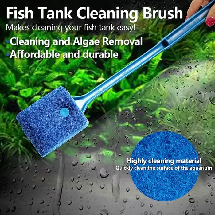 Brosse à gratter les algues pour fenêtre flottante, outil de nettoyage précieux pour poisson, verre, plante, livres, éponge, aquarium, accessoires