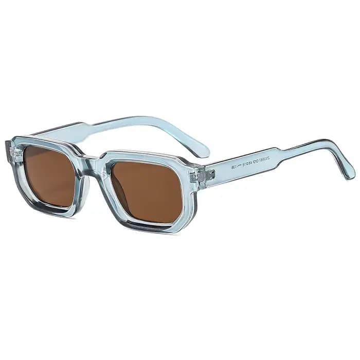 LAURINNY tendance rétro carré femmes lunettes de soleil marque Design clair gris cadre jaune lentille