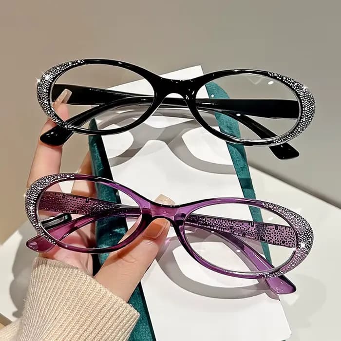 Lunettes de lecture de luxe en diamant pour femmes