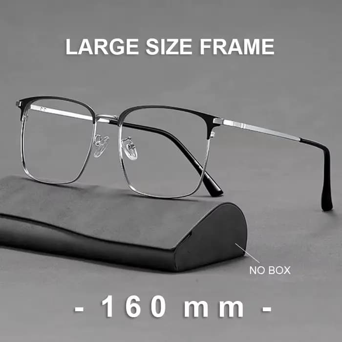160mm grande taille lunettes cadre hommes grand visage affaires