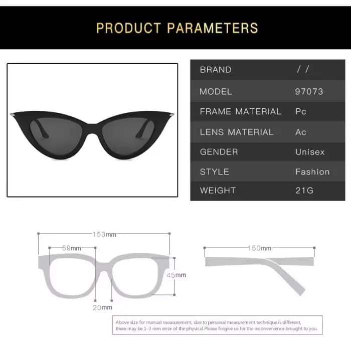 Samjune – lunettes de soleil Vintage œil de chat pour femmes