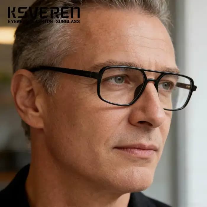 Lunettes de lecture anti-lumière bleue à double pont pour hommes et femmes