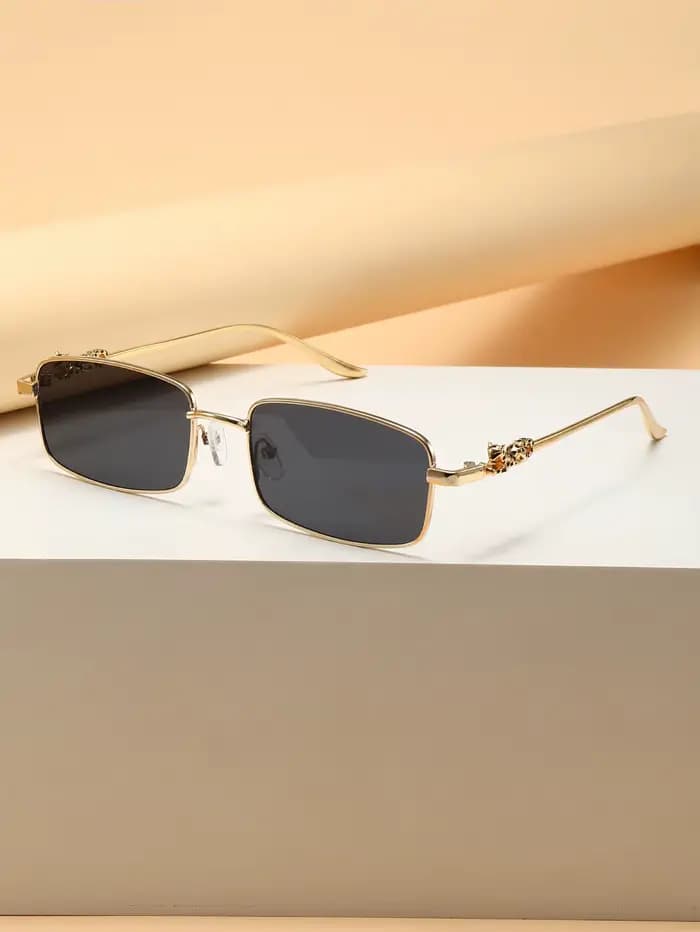 Lunettes rectangulaires européennes Vintage sans cadre