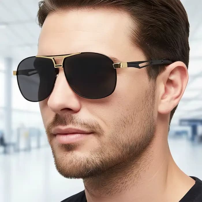Lunettes de soleil pour hommes Aviator Protection UV 400 Style militaire