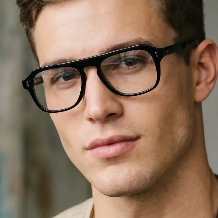 Kingsmen monture de lunettes pour hommes Vintage pilote trou de serrure acétate optique-lunetterie à la mode cristal
