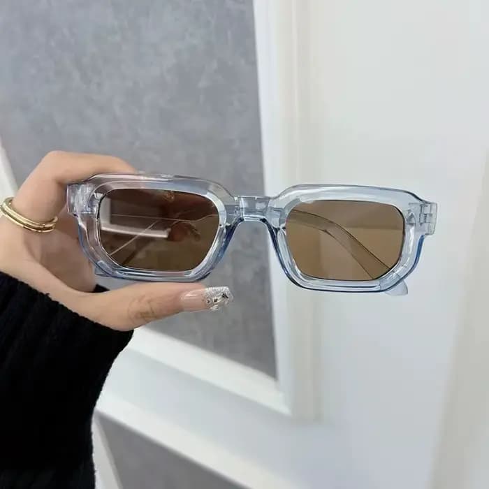 Lunettes de soleil rectangulaires de luxe pour femmes et hommes