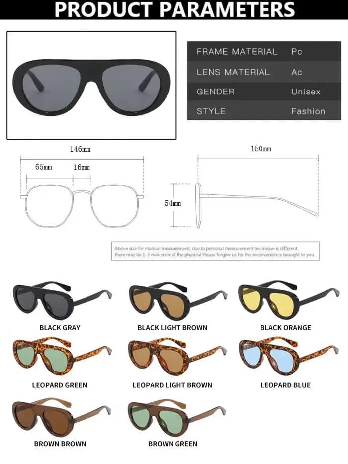 Lunettes de soleil rondes rétro Y2K