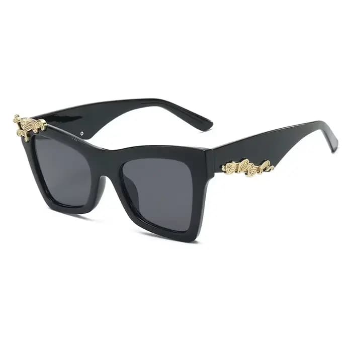 Marque de luxe surdimensionné carré décontracté loisirs Style Vintage parasol UV400 lunettes de soleil hommes haute