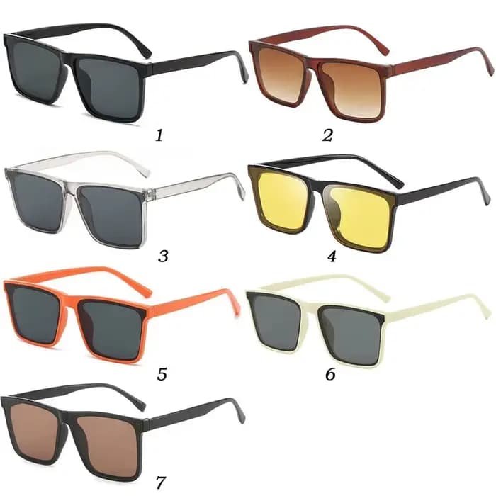 Lunettes de soleil à monture carrée punk pour femmes et hommes