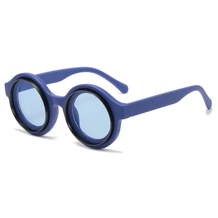 Lunettes de soleil rondes rétro tendance Hip Hop Street