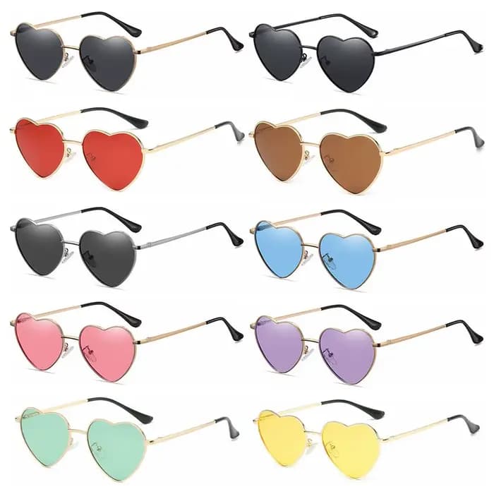 Lunettes de soleil en forme de cœur