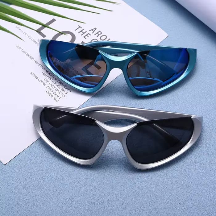 Lunettes de soleil futuristes Punk Y2K pour femmes