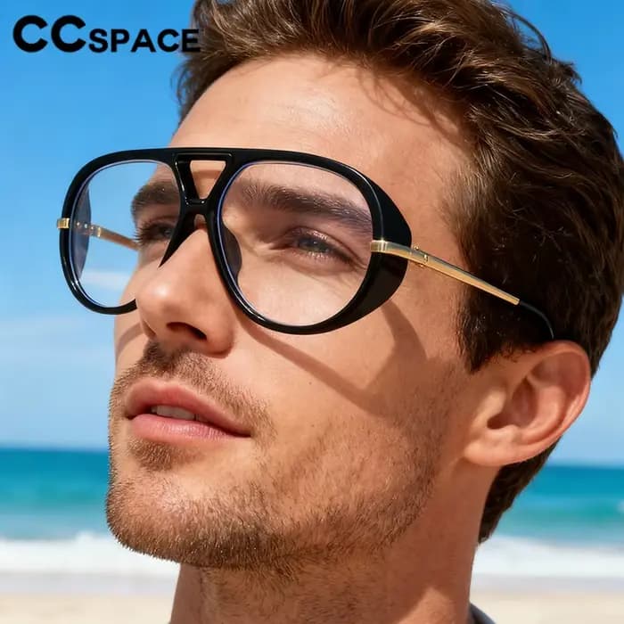 Marque de luxe concepteur surdimensionné pilote myopie lunettes Vintage noir clair