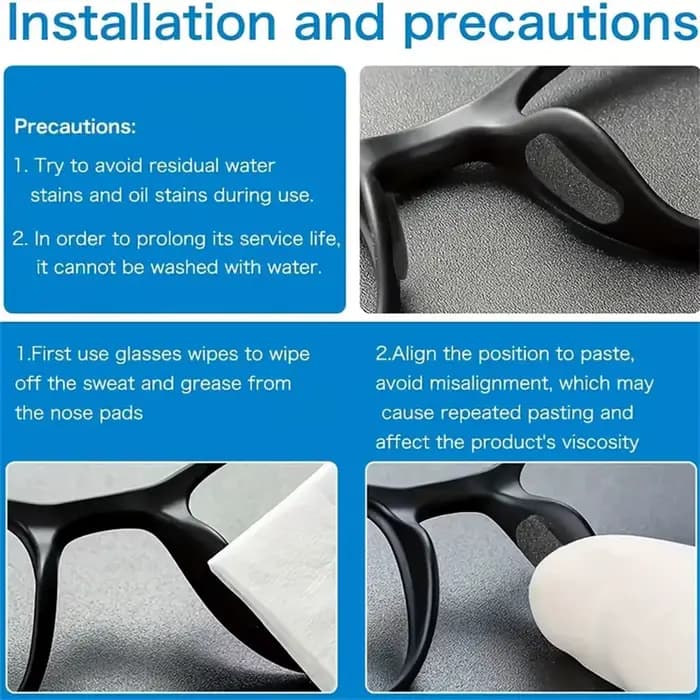 Mousse souple auto-arina anti-alde pour lunettes