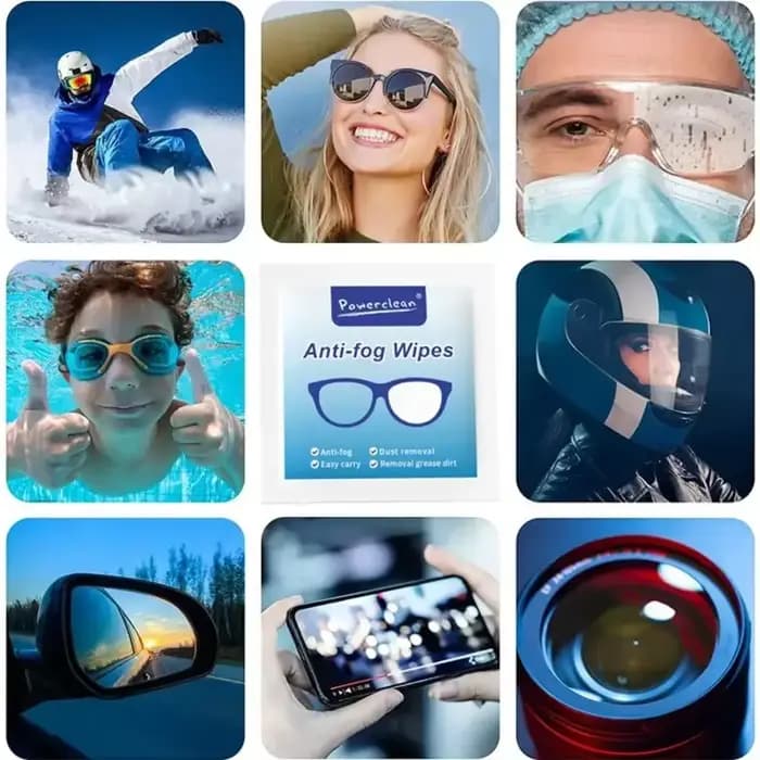 100 lingettes nettoyantes jetables pour lunettes