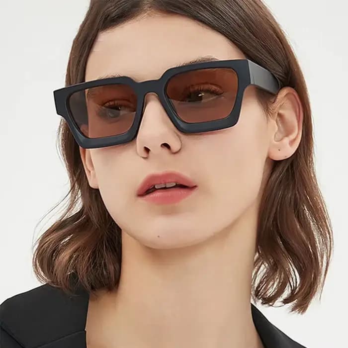 JNPCXI mode carré femmes lunettes de soleil de luxe rétro vert marque concepteur hommes tendance