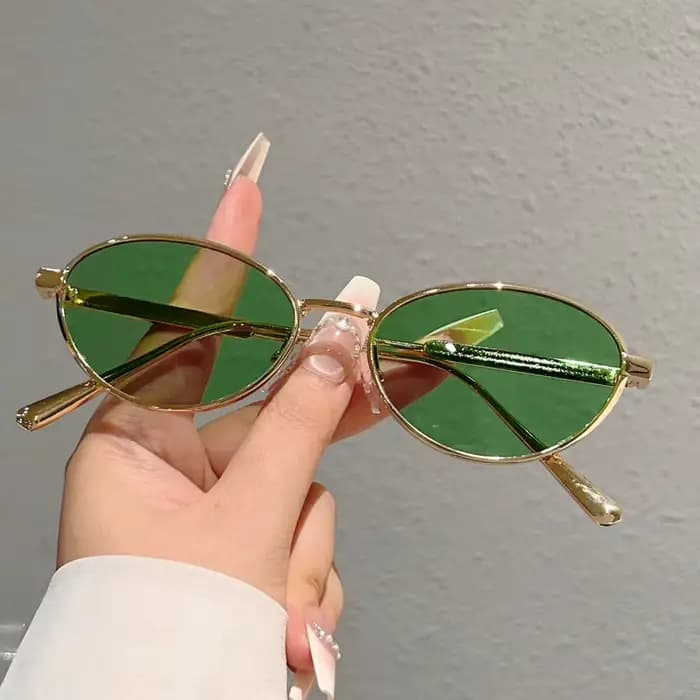 Lunettes de soleil ovales Fashion Ocean Lenses pour femmes et hommes