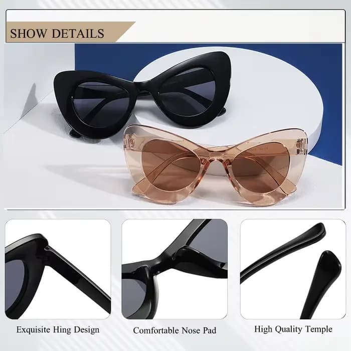 CRIXALIS marque de luxe lunettes de soleil design pour femmes 2025 oeil de chat surdimensionné