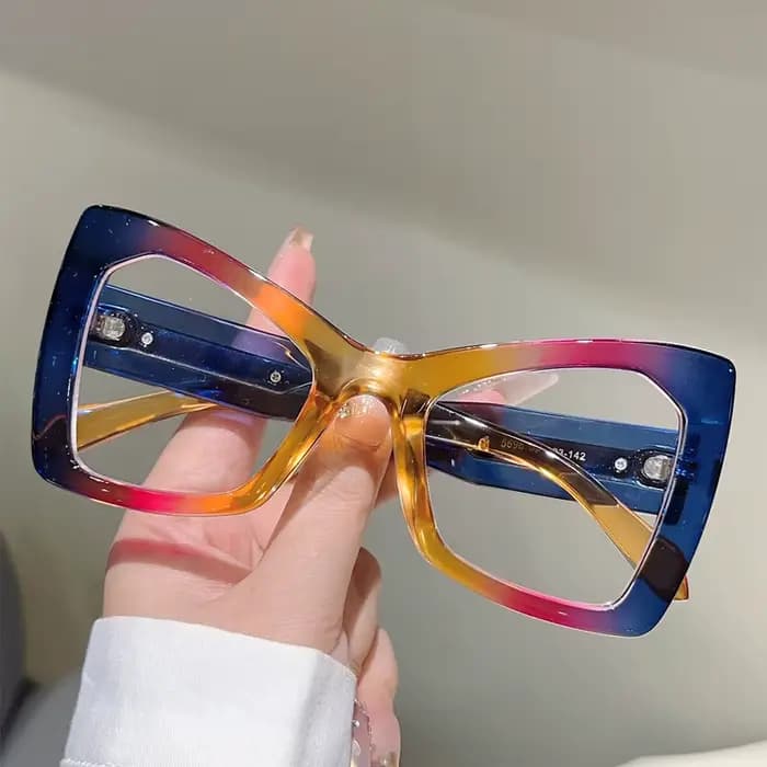 KAMMPT surdimensionné en forme de papillon lunettes femmes 2025 nouvelle mode bleu lumière bloquant montures optiques