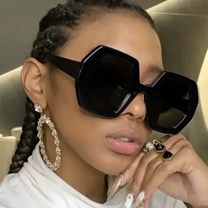 Respzed-Lunettes de soleil hexagonales pour femmes et hommes