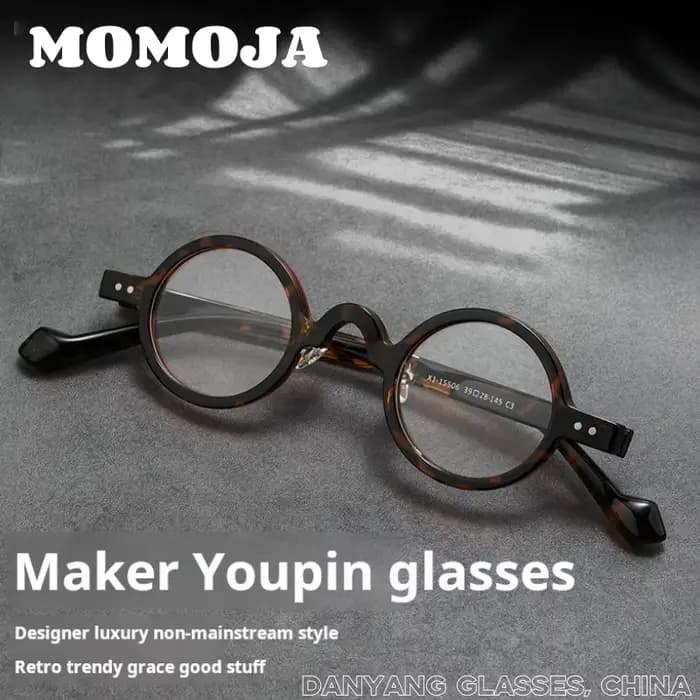 Classique rétro ovale TR90 lunettes cadre hommes femmes rond écaille de tortue rayure