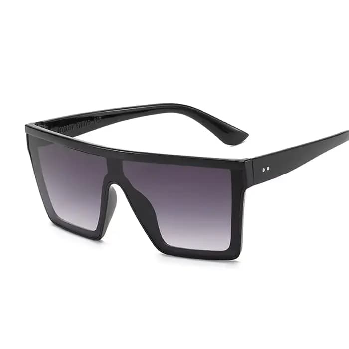 Lunettes De soleil carrées surdimensionnées noires De luxe pour femmes