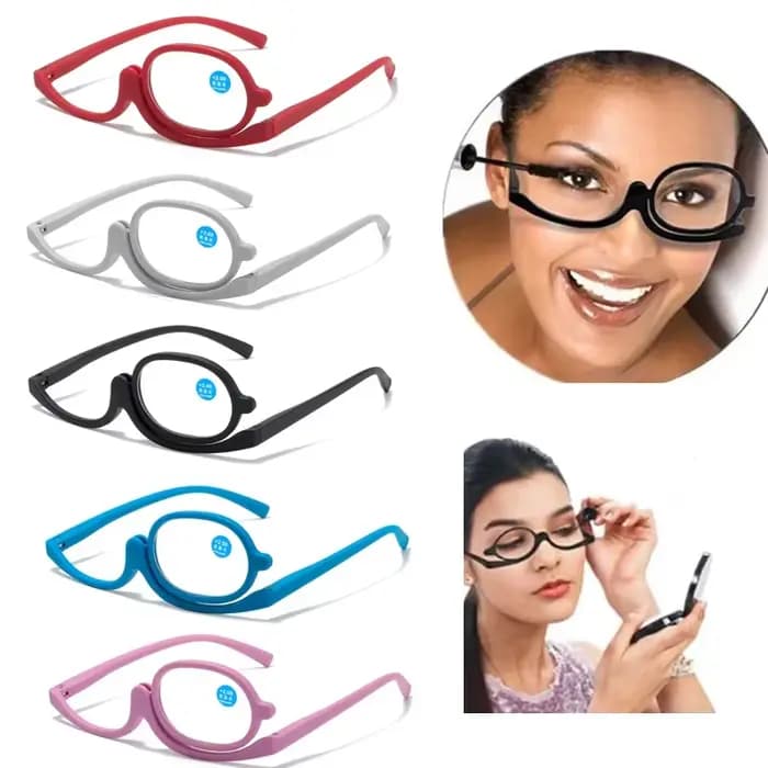 Lunettes grossissantes rotatives pour le maquillage