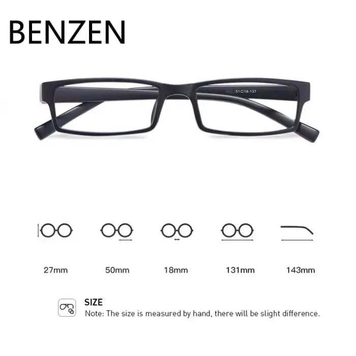 BENZEN petit rectangle lunettes cadre hommes Vintage TR