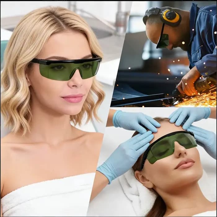 Lot de 2 lunettes de sécurité laser IPL 200nm-2000nm pour le traitement d'épilation au