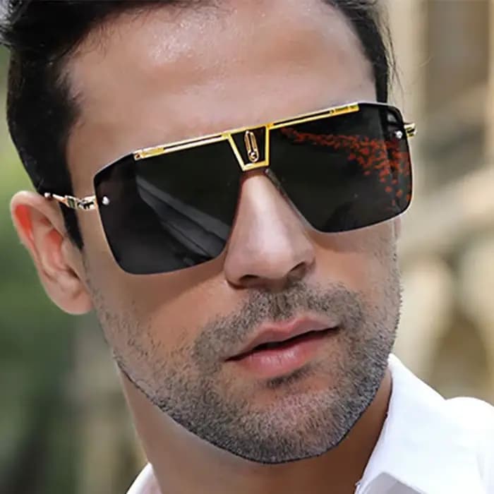 Lunettes de soleil carrées dégradées pour hommes et femmes 2026 – Design vintage tendance