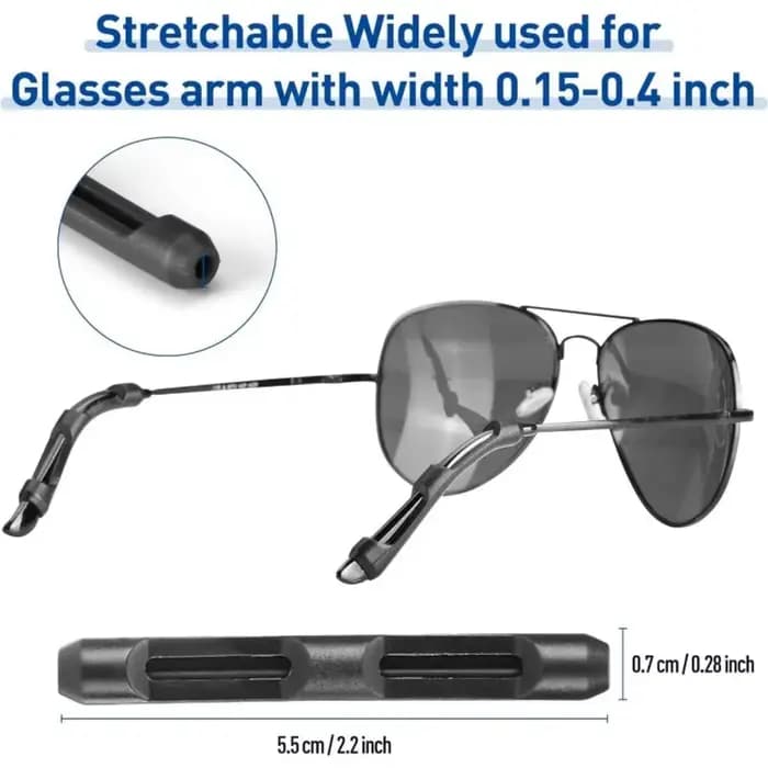 Manchon antidérapant en Silicone pour lunettes
