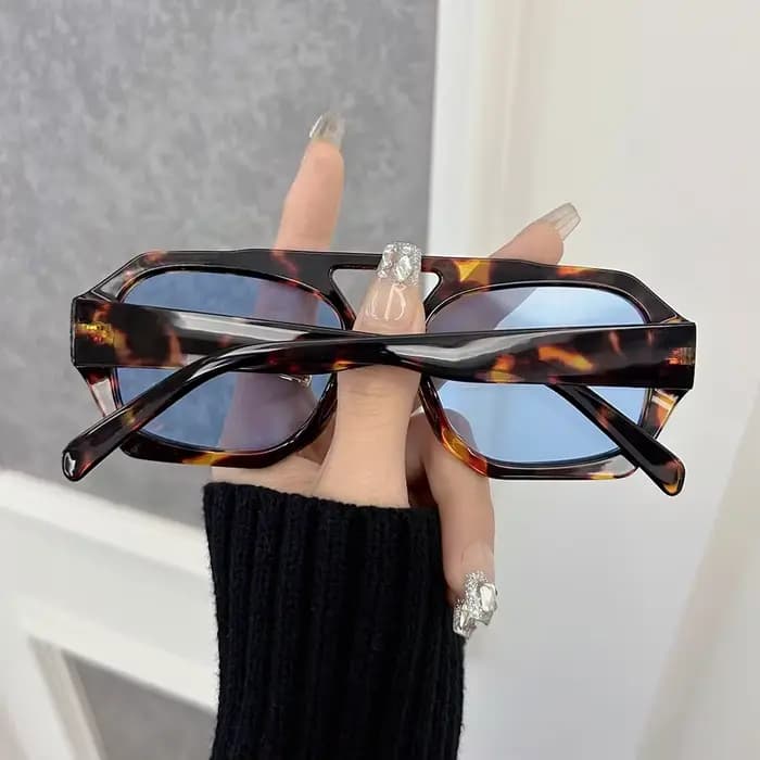 Nouvelles lunettes De soleil carrées femmes marque Designer mode léopard cadre