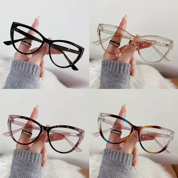 Mode cadre Transparent Anti-UV rayons bleus lunettes PC Ultra-léger ordinateur