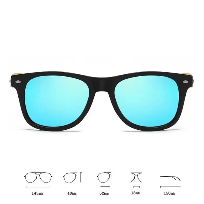 Lunettes de soleil en bois de bambou à la mode pour hommes et femmes