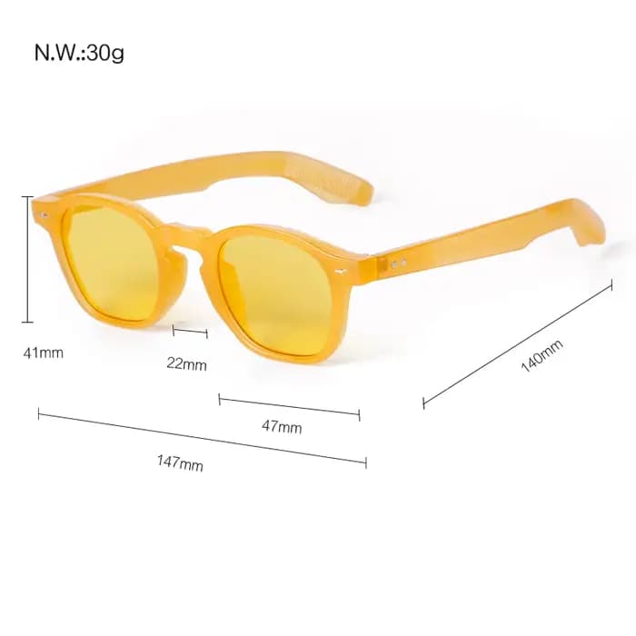 Chimretro-Lunettes de soleil carrées vintage pour hommes et femmes