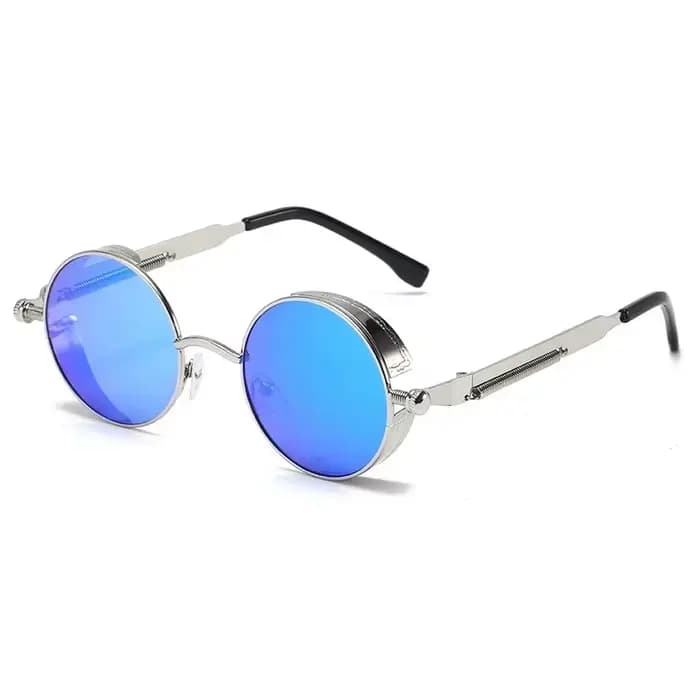 Steampunk lunettes de soleil pour hommes femmes cadre rond conduite Sports de plein air UV400