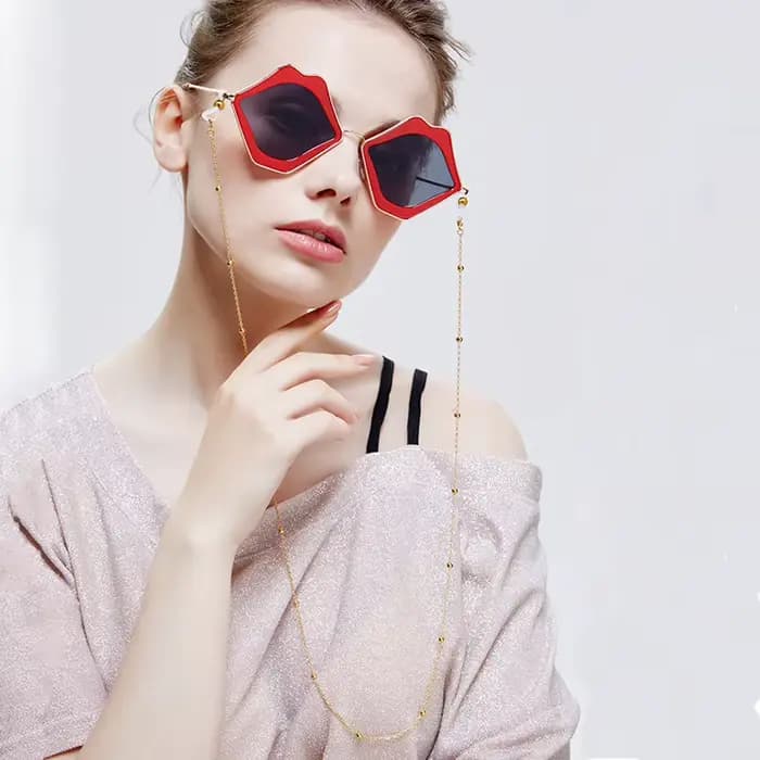 Chaîne de lunettes en perles pour femmes