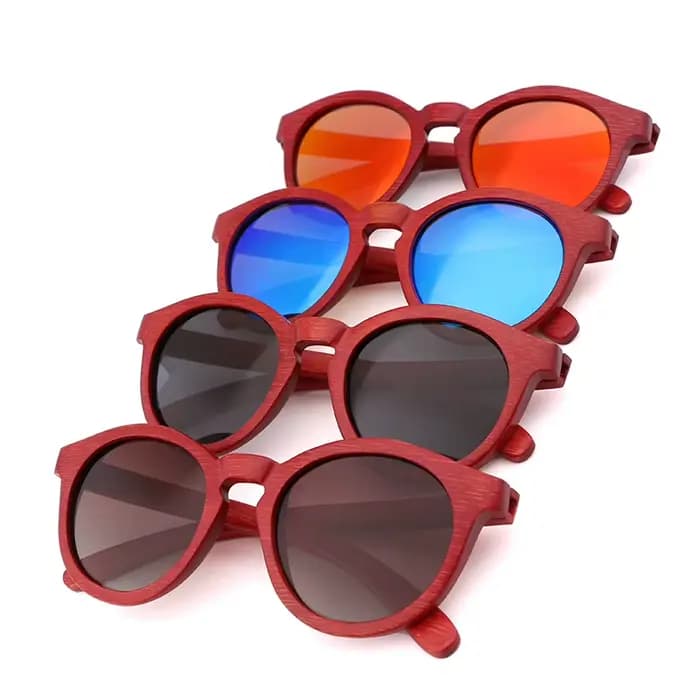 Lunettes de soleil polarisées en bois de bambou naturel 2021