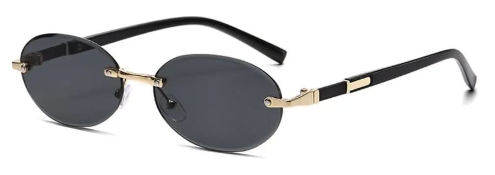 Lunettes de soleil ovales sans bords, tendance, verres dégradés élégants, nuances d'extérieur, marqu