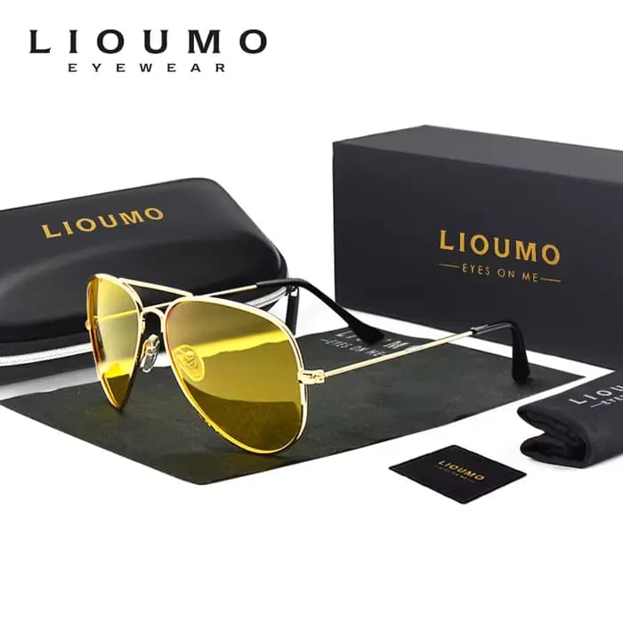LIOUMO – lunettes de soleil polarisées pour femmes et hommes, lunettes de conduite de jour et de nui