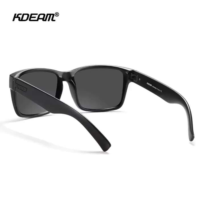 KDEAM nouvelles lunettes de soleil polarisées carrées noires hommes lunettes de créateur à dessus pl