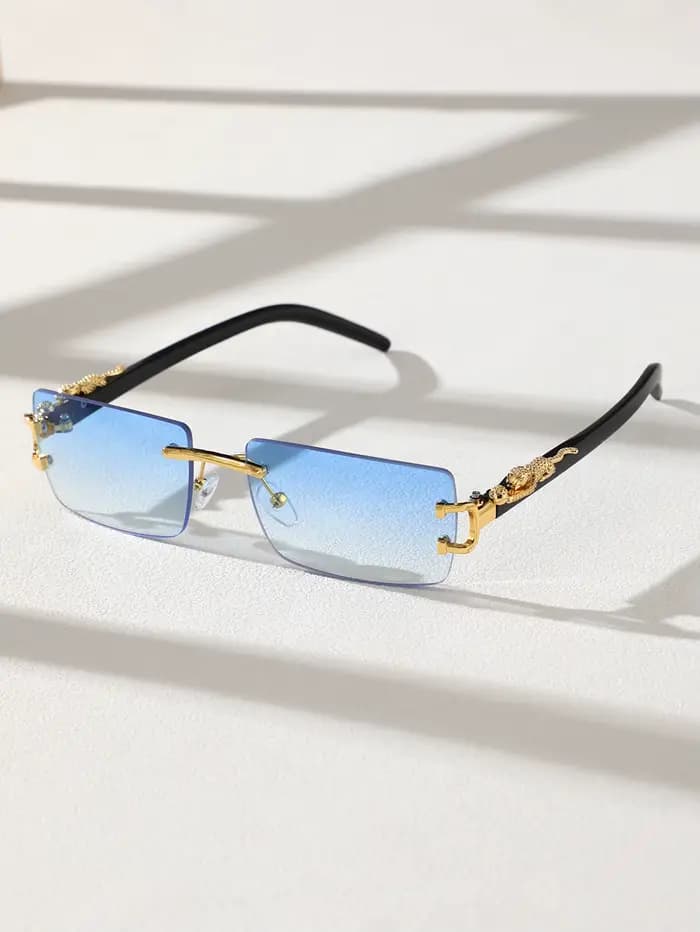 Lunettes de soleil rectangulaires sans cadre, personnalisées, tendance, pour la vie quotidienne, pou