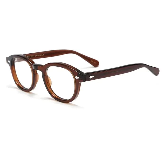 Lunettes de style Johnny Depp pour hommes, monture de lunettes, lentille transparente, marque de cré