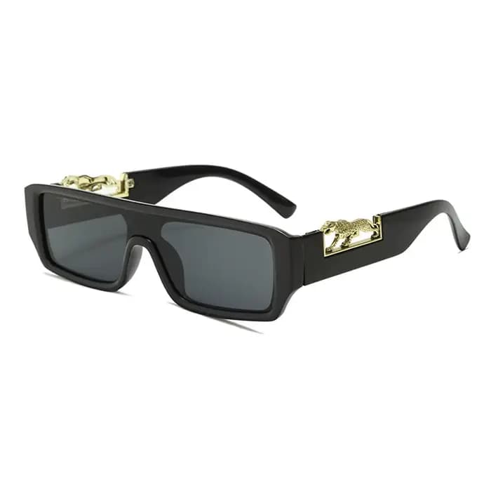 Lunettes de soleil rectangulaires léopard pour femmes et hommes, marque de luxe de styliste, carrées