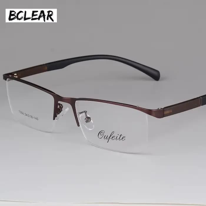 BCLEAR – monture de lunettes optique pour hommes, demi-jante, Vintage, à la mode, 2018, nouveauté
