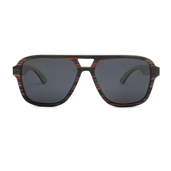 Lunettes de soleil surdimensionnées en bois pour hommes et femmes, avec lentille polarisée UV400, fa